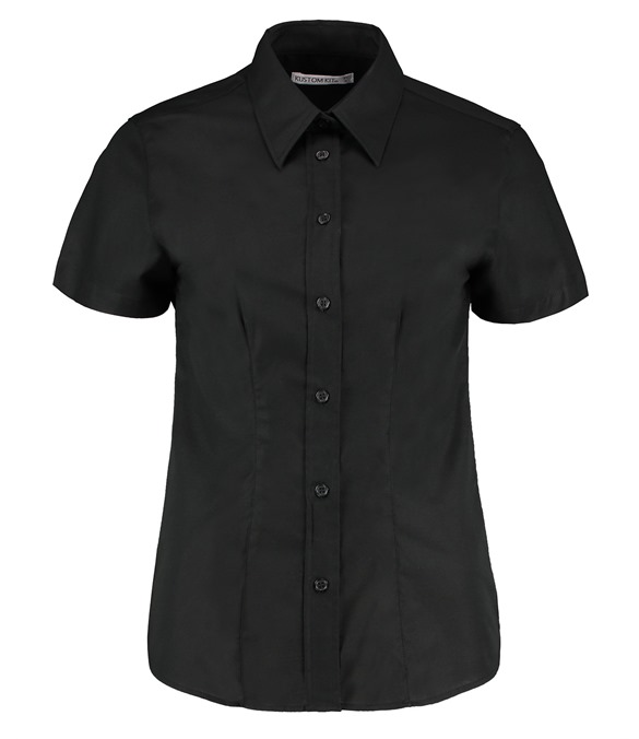 Women's workplace Oxford blouse short-sleeved (tailored fit)