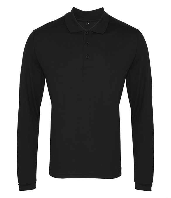 Long sleeve Coolchecker? piqu? polo