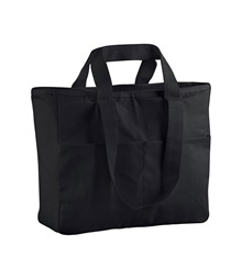 Double-handle cargo pocket tote