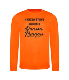 Danson Runners Long Sleeve T-Shirt with added Front and Back Name