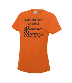 Danson Runners Women's T-Shirt with added Name to Front and Back