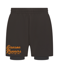 Danson Run Club two layer shorts